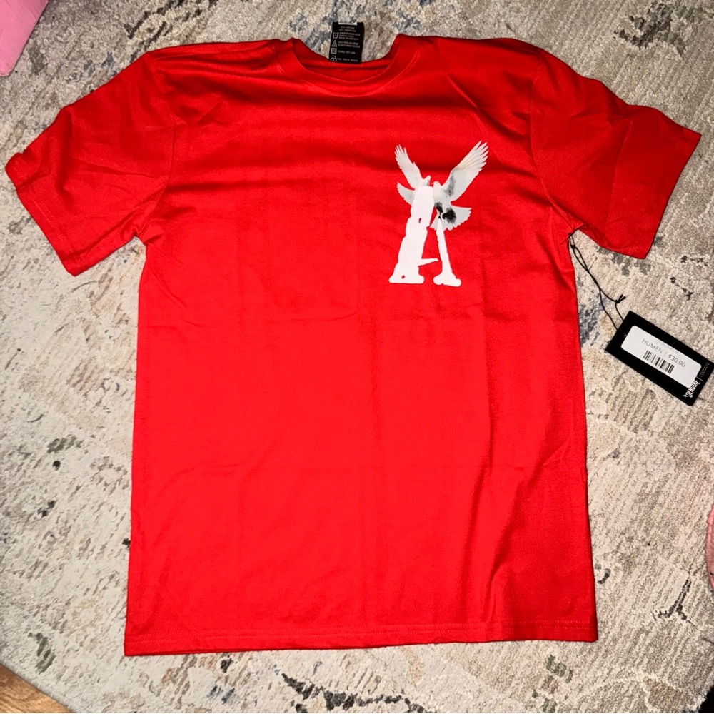 Men’s red alone dove shirt